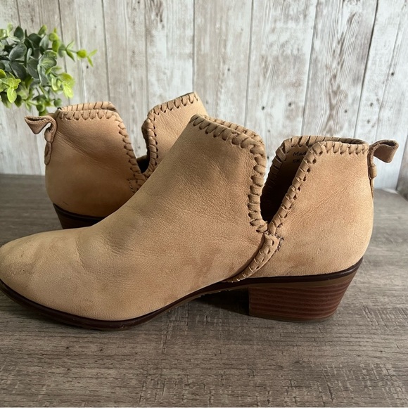 Jack Rogers Tan Leather Ankle Booties 5 - Picture 6 of 9